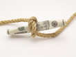 money tied up with rope