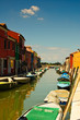 Photo: Canal of the Burano island, Venice, Italy Canal of the Burano island, Venice, Italy