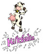 Kuh, Milkshake, Milch, Euter, schütteln Kuh, Milkshake, Milch, Euter, schütteln