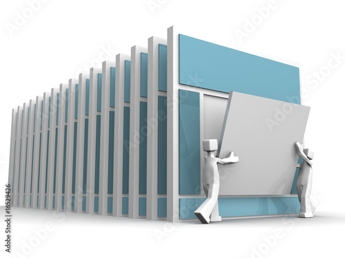 Illustration: Website template development team work concept Website template development team work concept