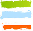 Multicolored grunge banners in three colors Multicolored grunge banners in three colors