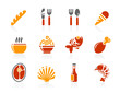 Food and Restaurant icons | Sunshine Hotel series Food and Restaurant icons | Sunshine Hotel series