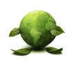 Illustration: cute green global character cute green global character