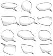 speech bubbles set