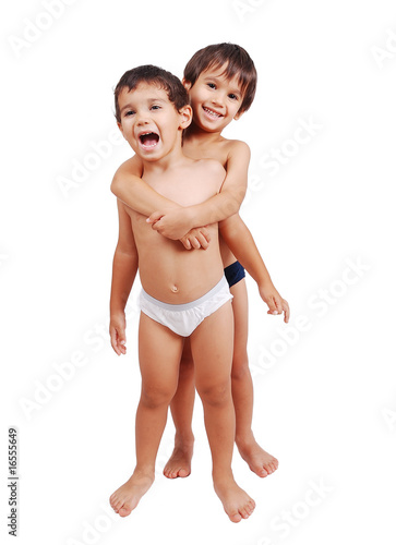 Photo: Two very cute boys without shirts in underwear Two very cute boys without shirts in underwear