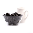 bowl of black olives and oil