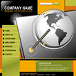 Business Globe Pen Internet Web Design Template