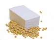 soy and tofu isolated on white background