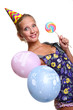 attractive young woman with lollipop