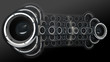 Flyer audio noir chrome Flyer audio noir chrome