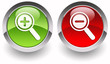 Zoom in & zoom out glossy icons Zoom in & zoom out glossy icons