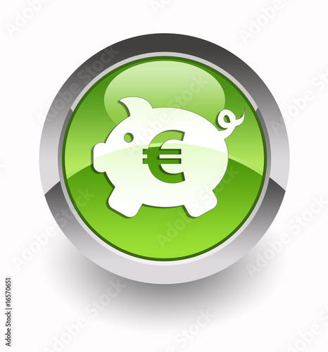 Money box glossy icon
