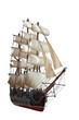 old ship model on white background old ship model on white background