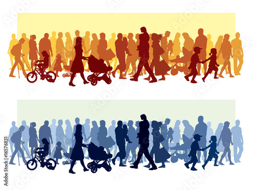Vector: A crowd of people A crowd of people