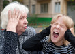 The grandmother and the grand daughter: quarrel