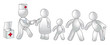 Vaccination of different layers of the population at epidemy