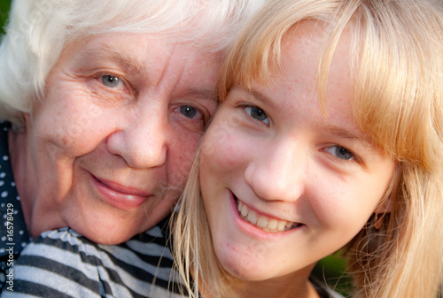 Photo: Grandmother and granddaughter Grandmother and granddaughter