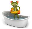 Grenouille dans son bain