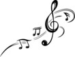 Noten, Notenschlüssel, Musiknoten, Musik