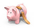 "Starving" piggy bank