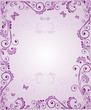 Purple greeting frame