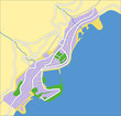 layered vector map of Monaco