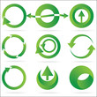 green circle arrow design element icon set