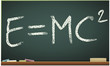 Tableau noir E=MC2 de face (détouré)
