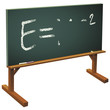 Tableau noir et cours de physique (détouré)