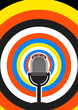 Bright broadcasting poster. Vector