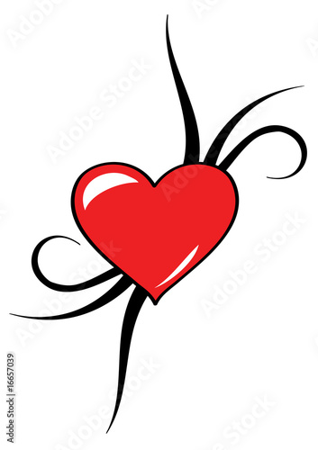 Vector: Tatuaggio cuore Tatuaggio cuore