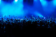 Cheering crowd at concert Cheering crowd at concert