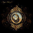 vintage clock shortly before midnight