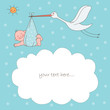 Baby boy arrival announcement card
