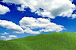 Wiese und Wolkenhimmel