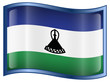 Lesotho Flag Icon, isolated on white background Lesotho Flag Icon, isolated on white background