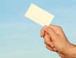 business card in a man's hand business card in a man's hand