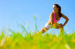 Foto: Athletic Woman Exercising Athletic Woman Exercising