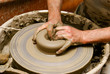 Pottery handcraft close-up at evening greek light Pottery handcraft close-up at evening greek light
