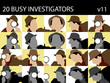 investigators with magnifying glass investigators with magnifying glass