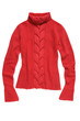 red knit sweater
