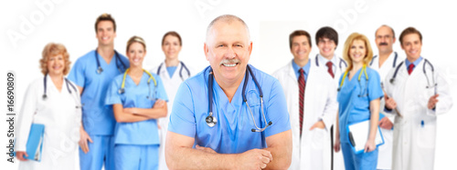 Smiling medical people