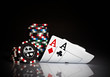 Photo gambling chips on the dark Photo gambling chips on the dark
