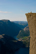 Photo: Preikestolen (Priesterstuhl) am Lysefjord, Norwegen Preikestolen (Priesterstuhl) am Lysefjord, Norwegen