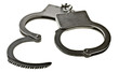 handcuffs on white background..