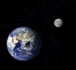 Earth and moon Earth and moon
