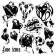 vector illustration tattoo design set (love) vector illustration tattoo design set (love)