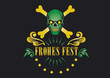 Frohes Fest in tannengrün