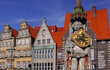 Am Marktplatz in Bremen, mit Rolandstatue