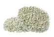 Spinach Dried Noodles Isolated